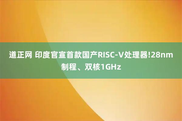 道正网 印度官宣首款国产RISC-V处理器!28nm制程、双核1GHz